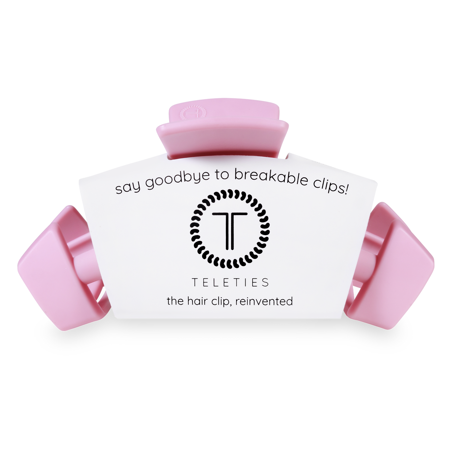 TELETIES - Classic Hair Clip | Large | Merry Pinkmas