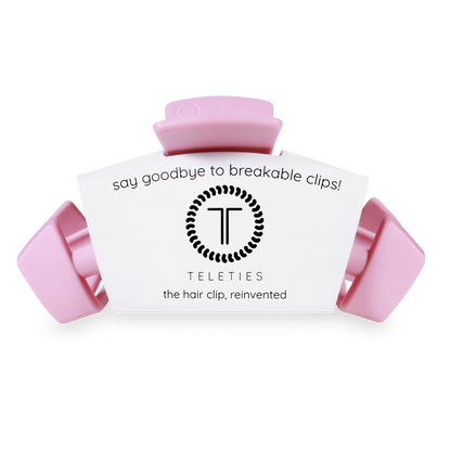 TELETIES - Classic Hair Clip | Large | Merry Pinkmas