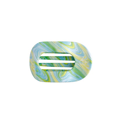TELETIES - By the Sea Shore | Small | Flat Round Hair Clip