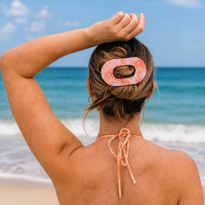 TELETIES - Just Keep Swimming | Large | Flat Round Hair Clip