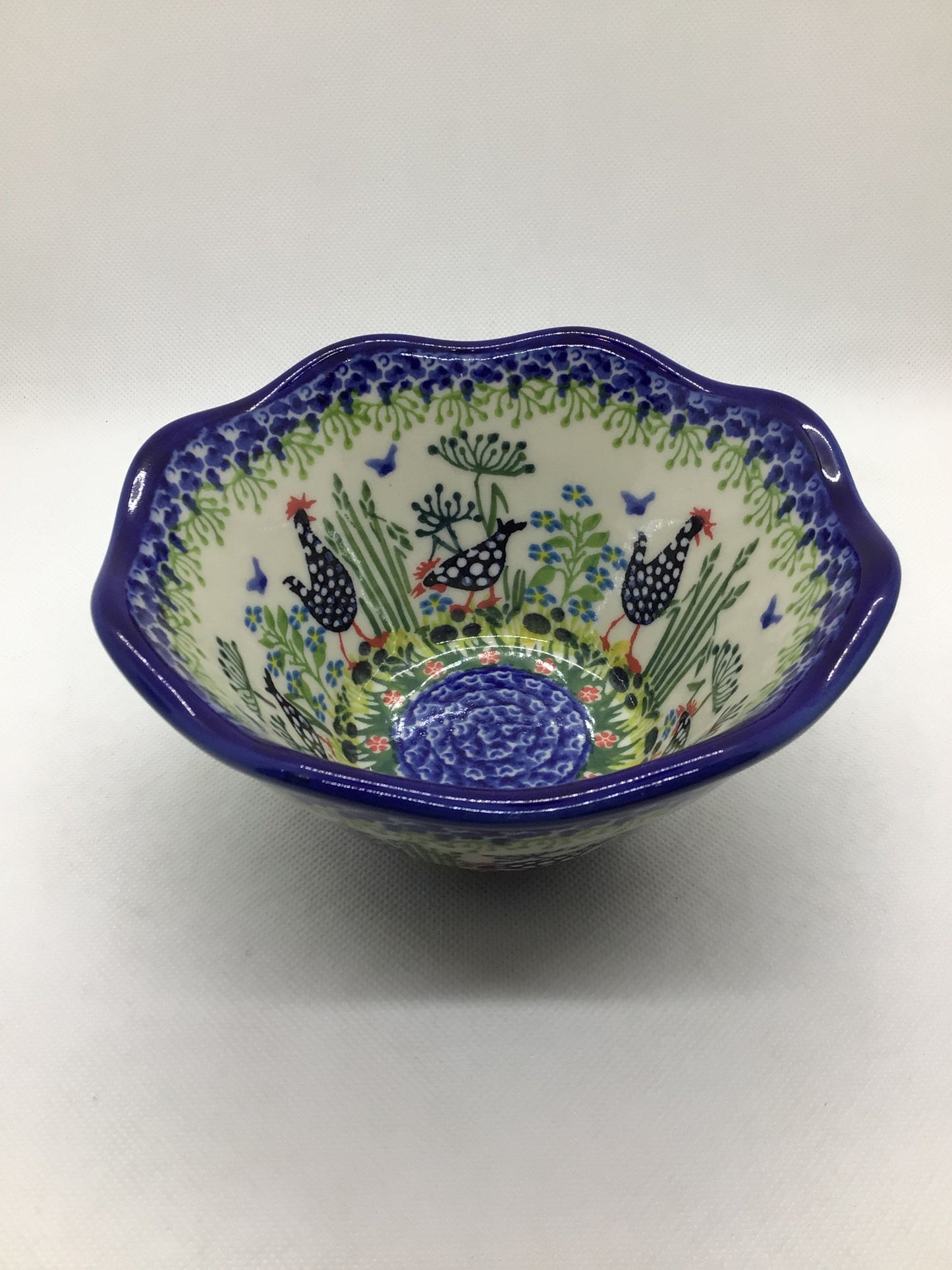 KALICH Roaming Rooster Wavy Bowl 6"