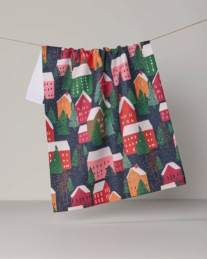 Geometry - Alpine Village Tea Towel - Holiday 2026