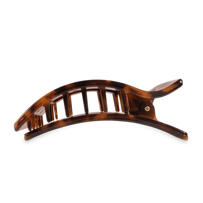 TELETIES - Flat Rectangle Hair Clip | Large | Tortoise