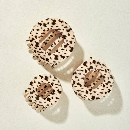 TELETIES - Blonde Tortoise | Medium | Flat Circle Hair Clip
