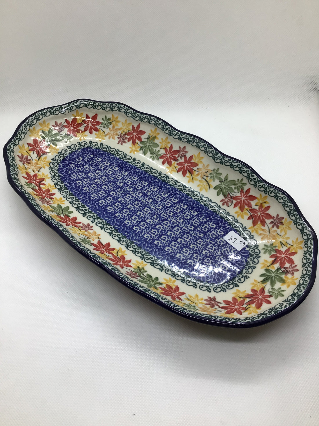 Maple Harvest Oval Scalloped Tray