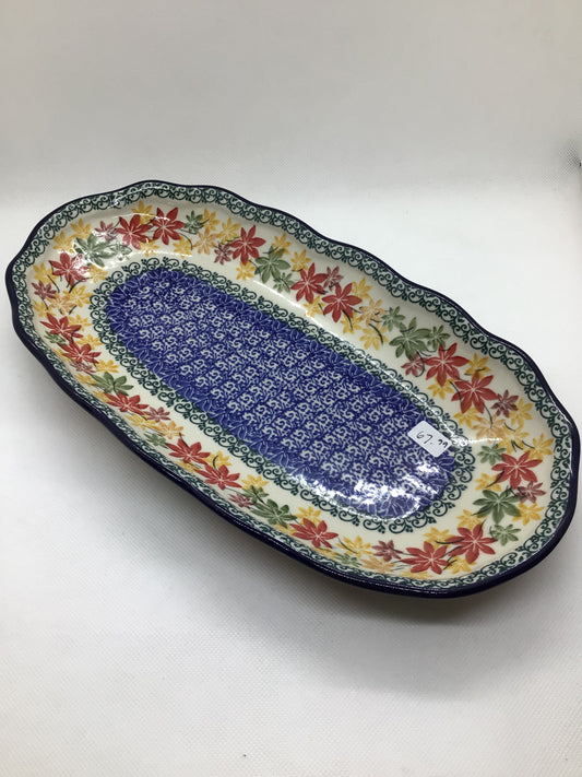 Maple Harvest Oval Scalloped Tray