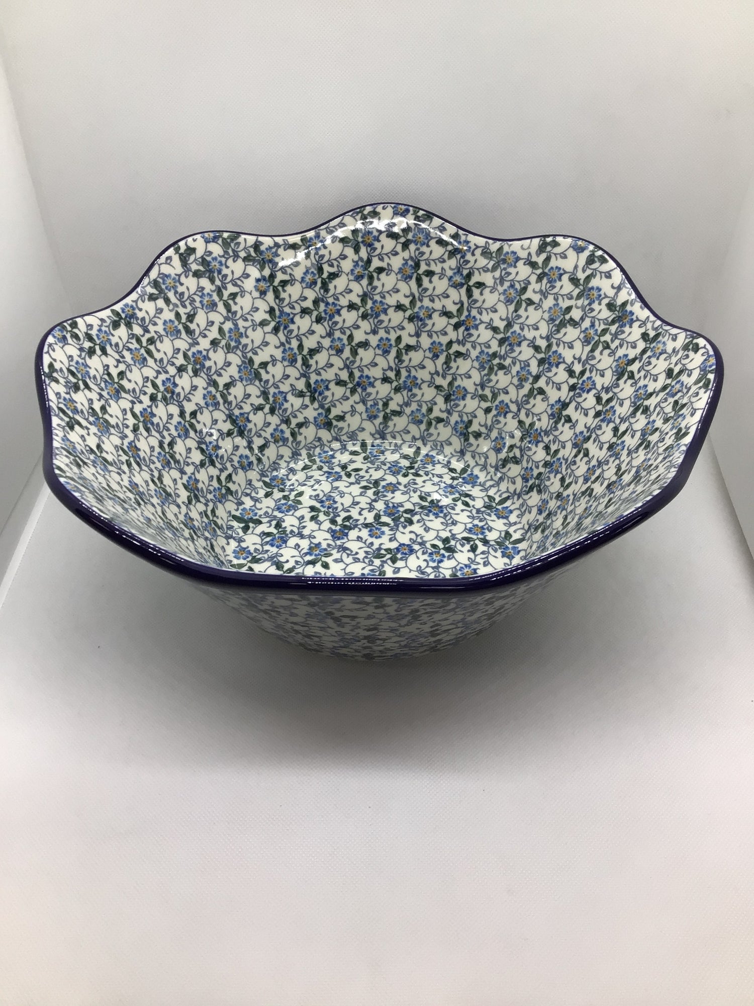 Sapphire Wavy Edge Bowl 12&quot;