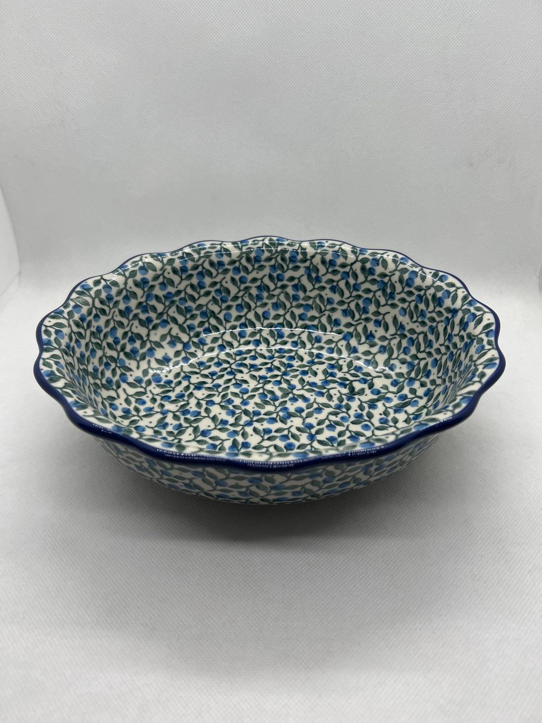 Blueberry Blossom Fluted Oval Casserole