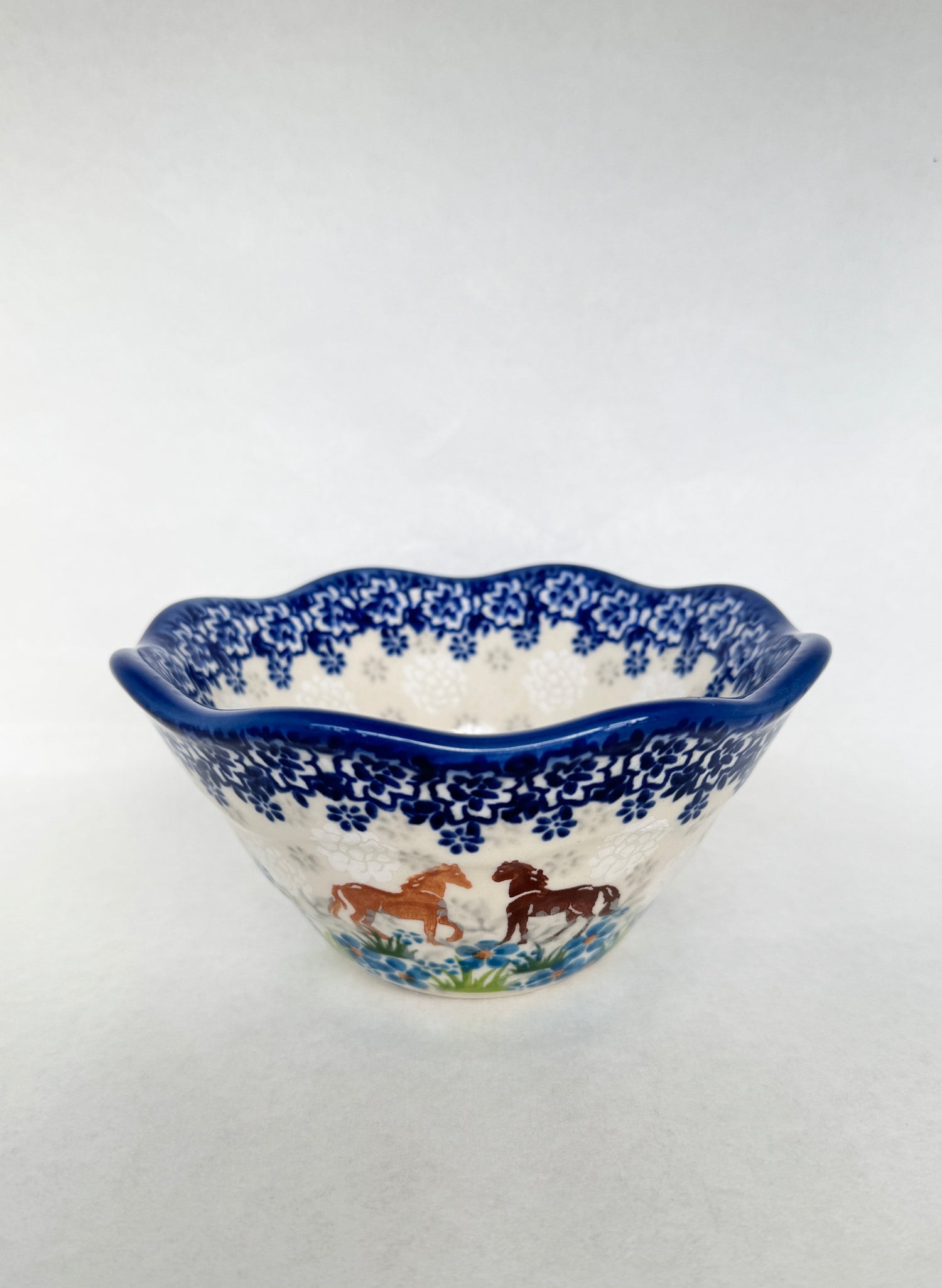 KALICH Bluegrass Beauties Wavy Bowl 7.5"