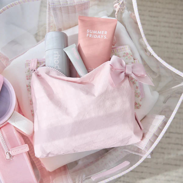 Case-Mate Essential Beach Bow Zip Pouch -  Ballet Pink