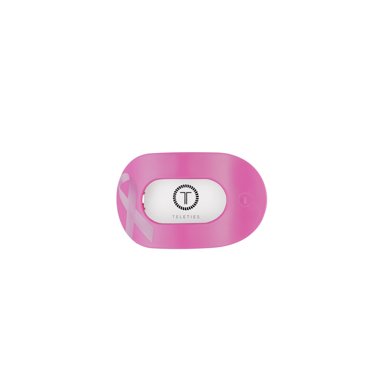 TELETIES - Breast Cancer Awareness | Tiny | Flat Round Hair Clip