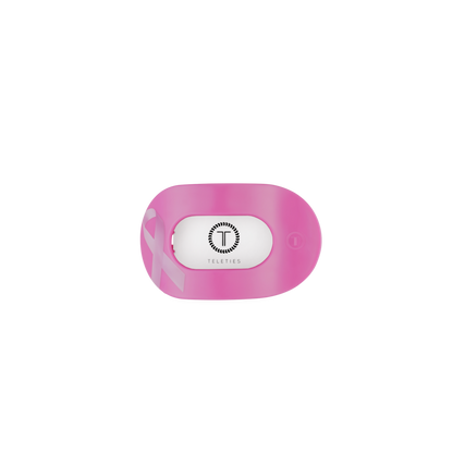 TELETIES - Breast Cancer Awareness | Tiny | Flat Round Hair Clip