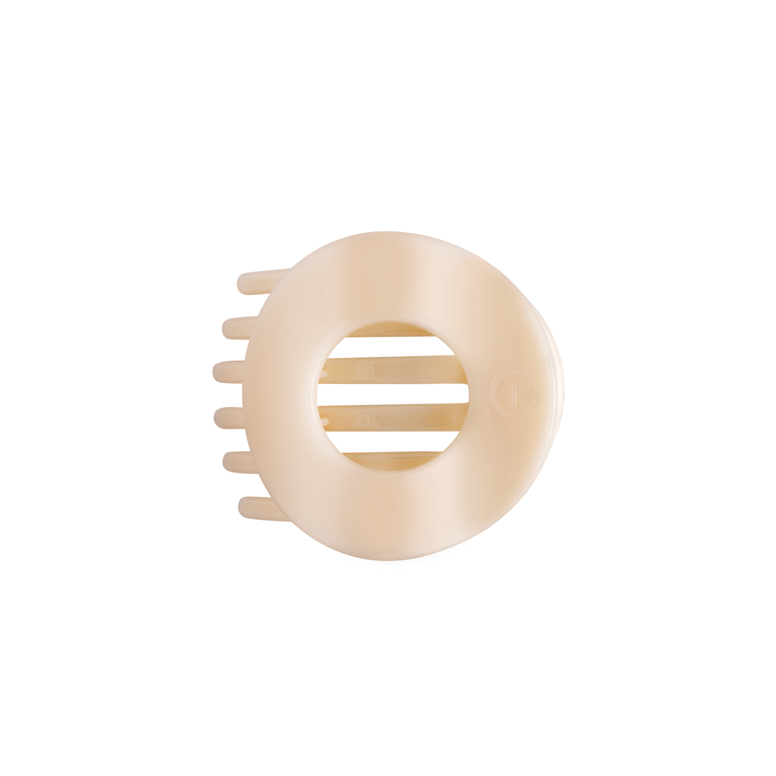 TELETIES - Almond Beige | Medium | Flat Circle Hair Clip