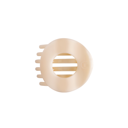TELETIES - Almond Beige | Medium | Flat Circle Hair Clip
