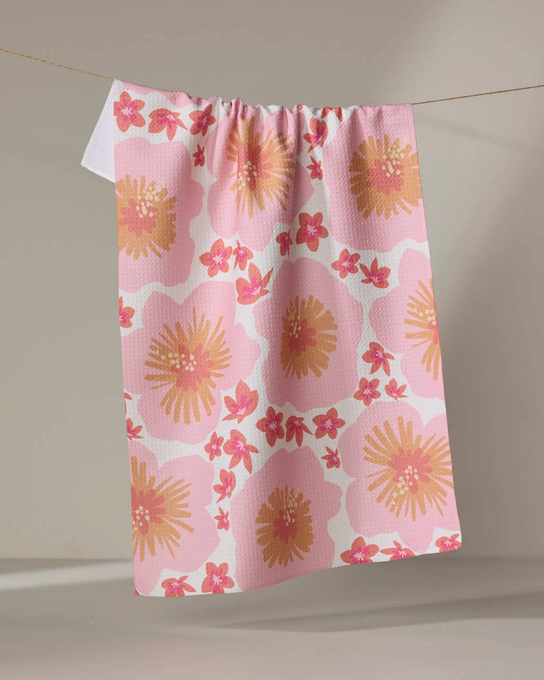 Geometry - Hibiscus Sunset Tea Towel