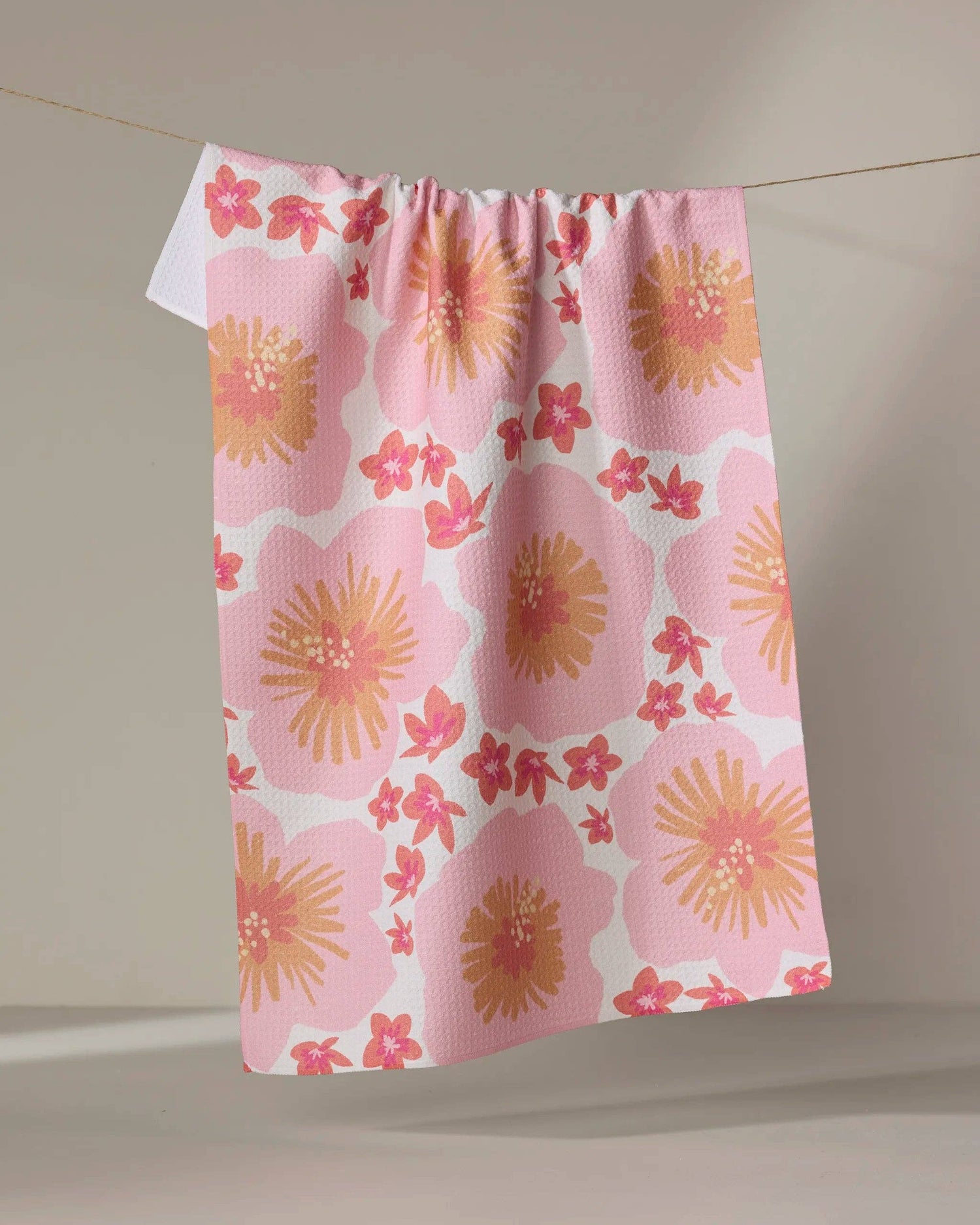 Geometry - Hibiscus Sunset Tea Towel