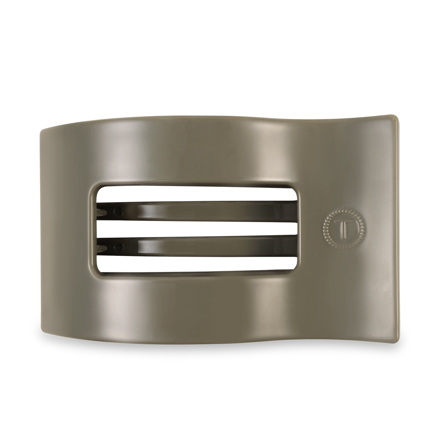 TELETIES - Flat Rectangle Hair Clip | Large | Sage It Ain&
