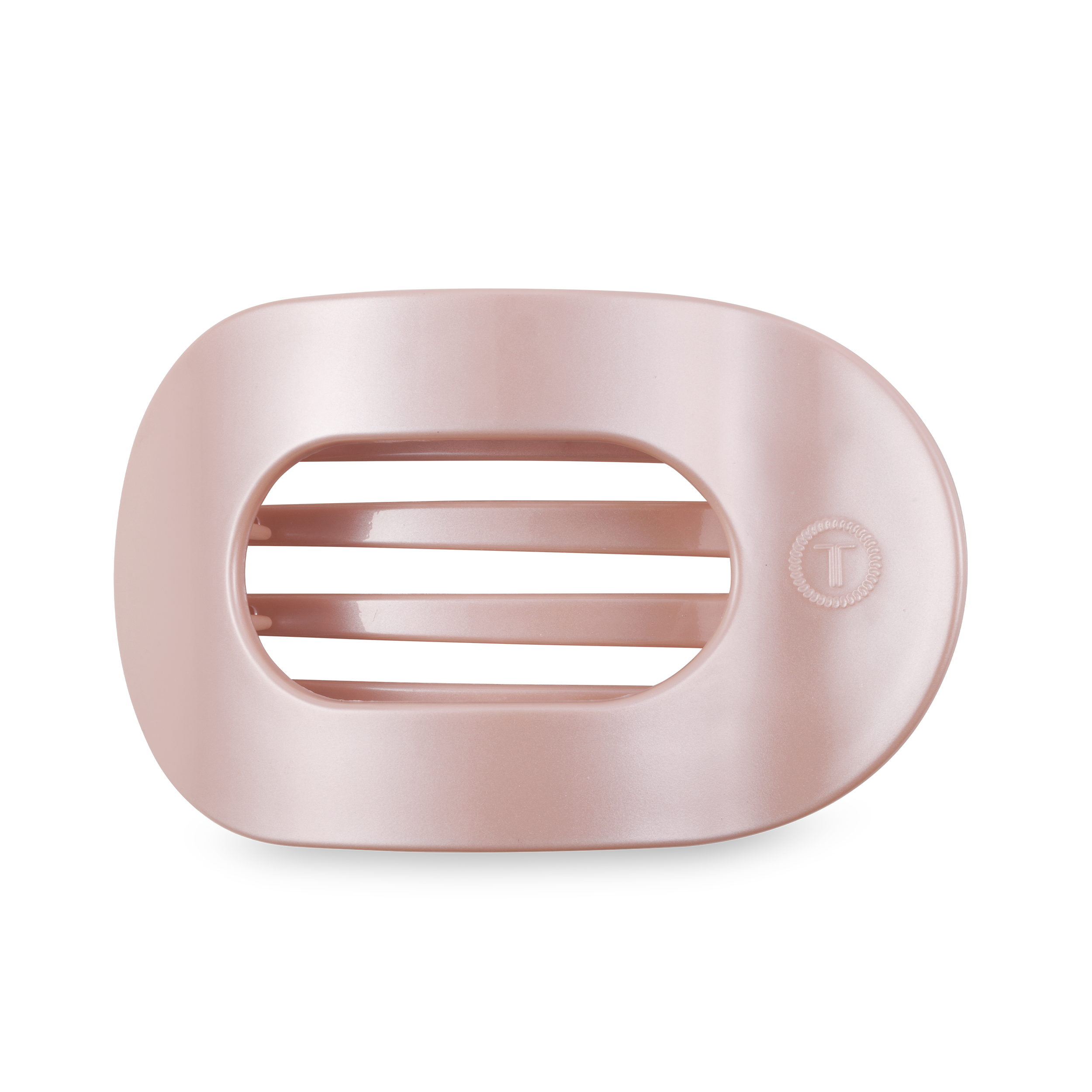 Round Flat Hair Clip | Large | Pearly Pink