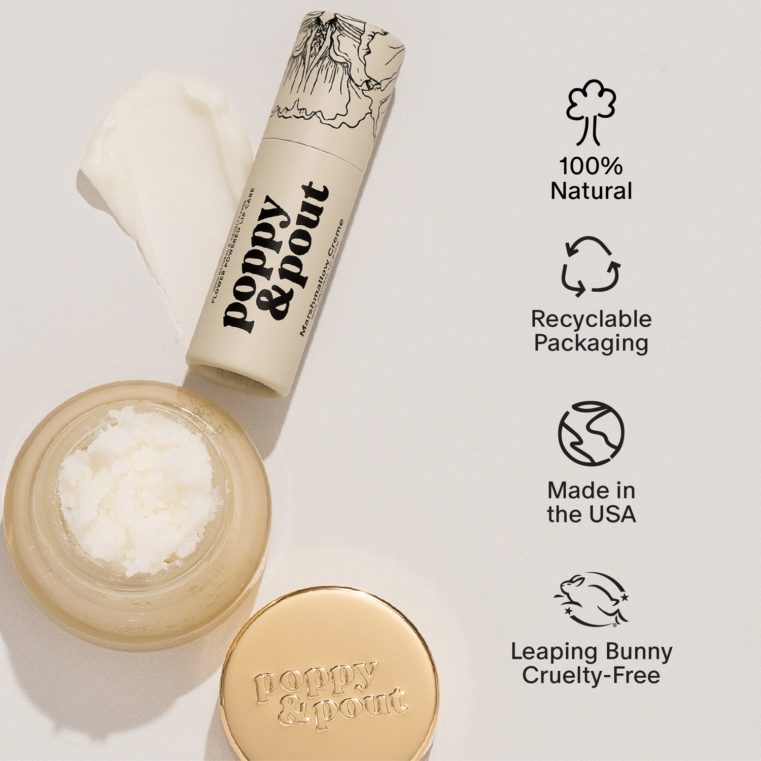 Poppy &amp; Pout - Lip Care Duo, Marshmallow Creme