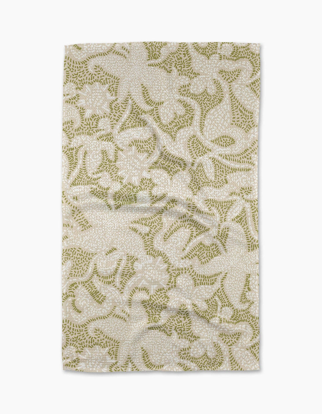 Dotted Floral Garden Tea Towel