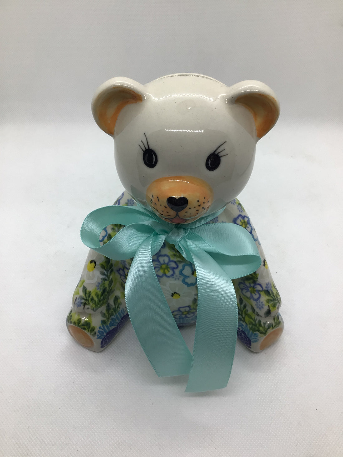 KALICH Breezy Blues Teddy Bear Piggy Bank