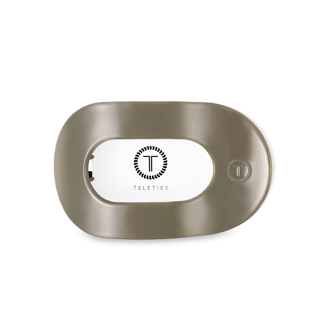 TELETIES - Flat Round Hair Clip | Medium | Sage It Ain&