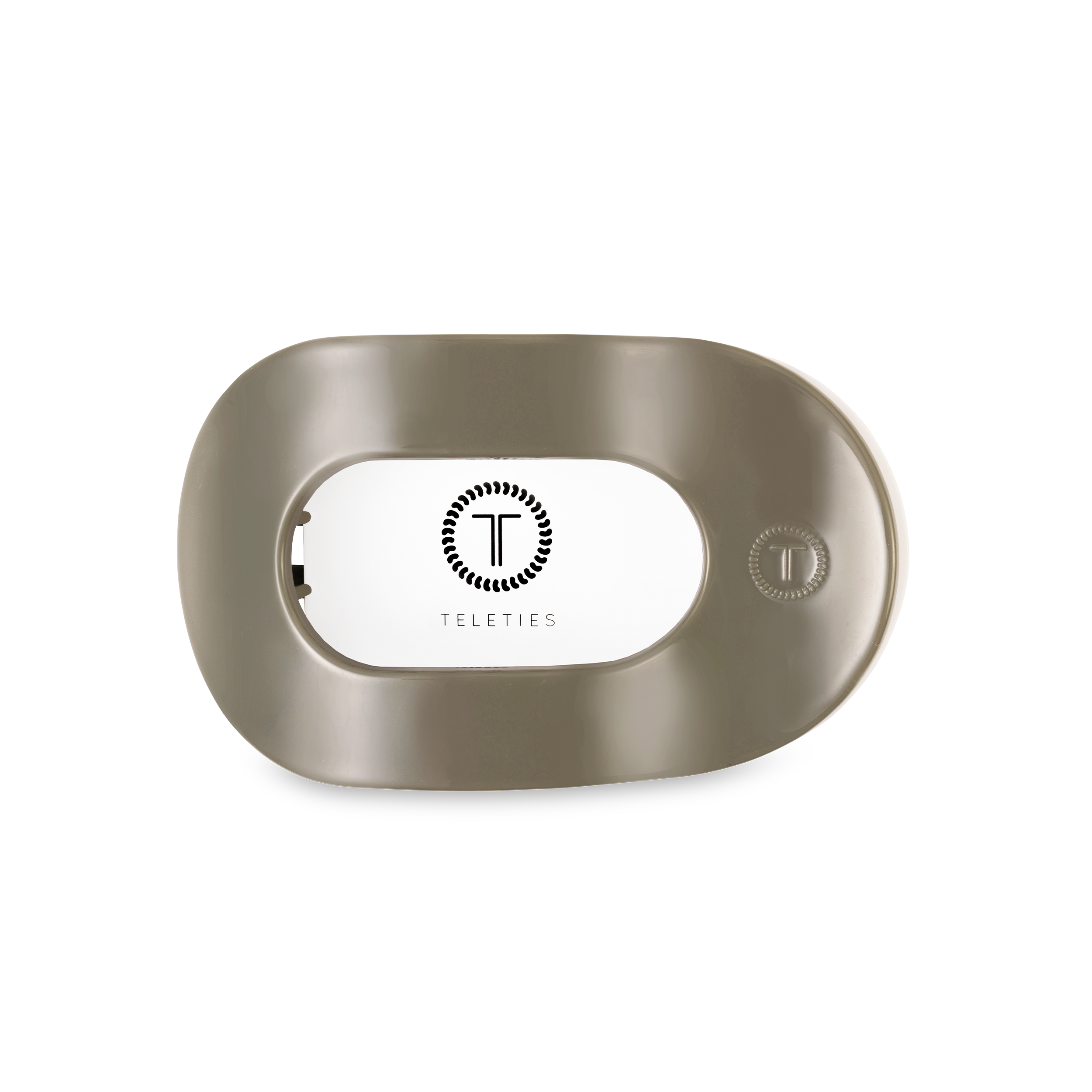 TELETIES - Flat Round Hair Clip | Medium | Sage It Ain&