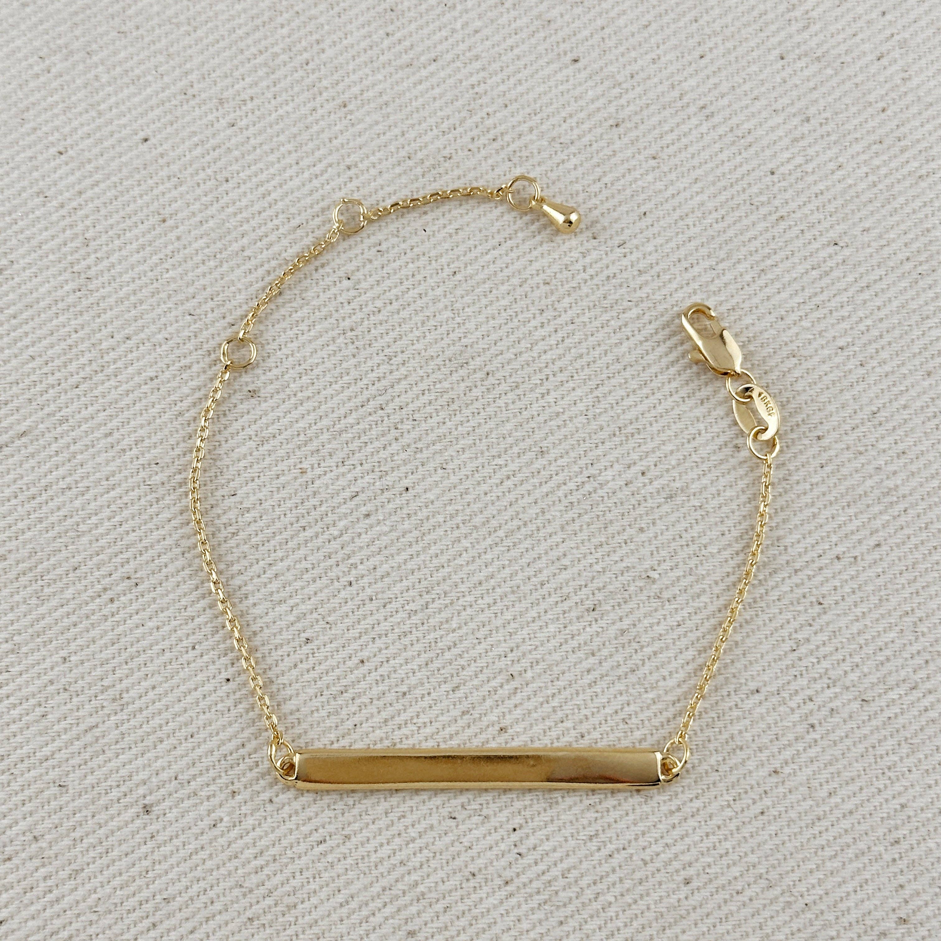 GoldFi - 18k Gold Filled Polished Bar Bracelet