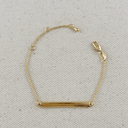 GoldFi - 18k Gold Filled Polished Bar Bracelet