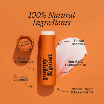 Poppy &amp; Pout - Lip Balm, Orange Blossom