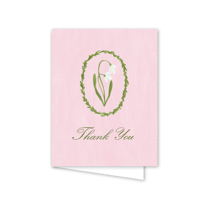 Dogwood Hill - Snowdrop Meadow Pink Thank You
