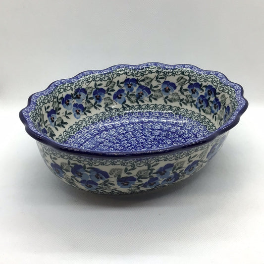 Winter Viola Fluted Oval Casserole