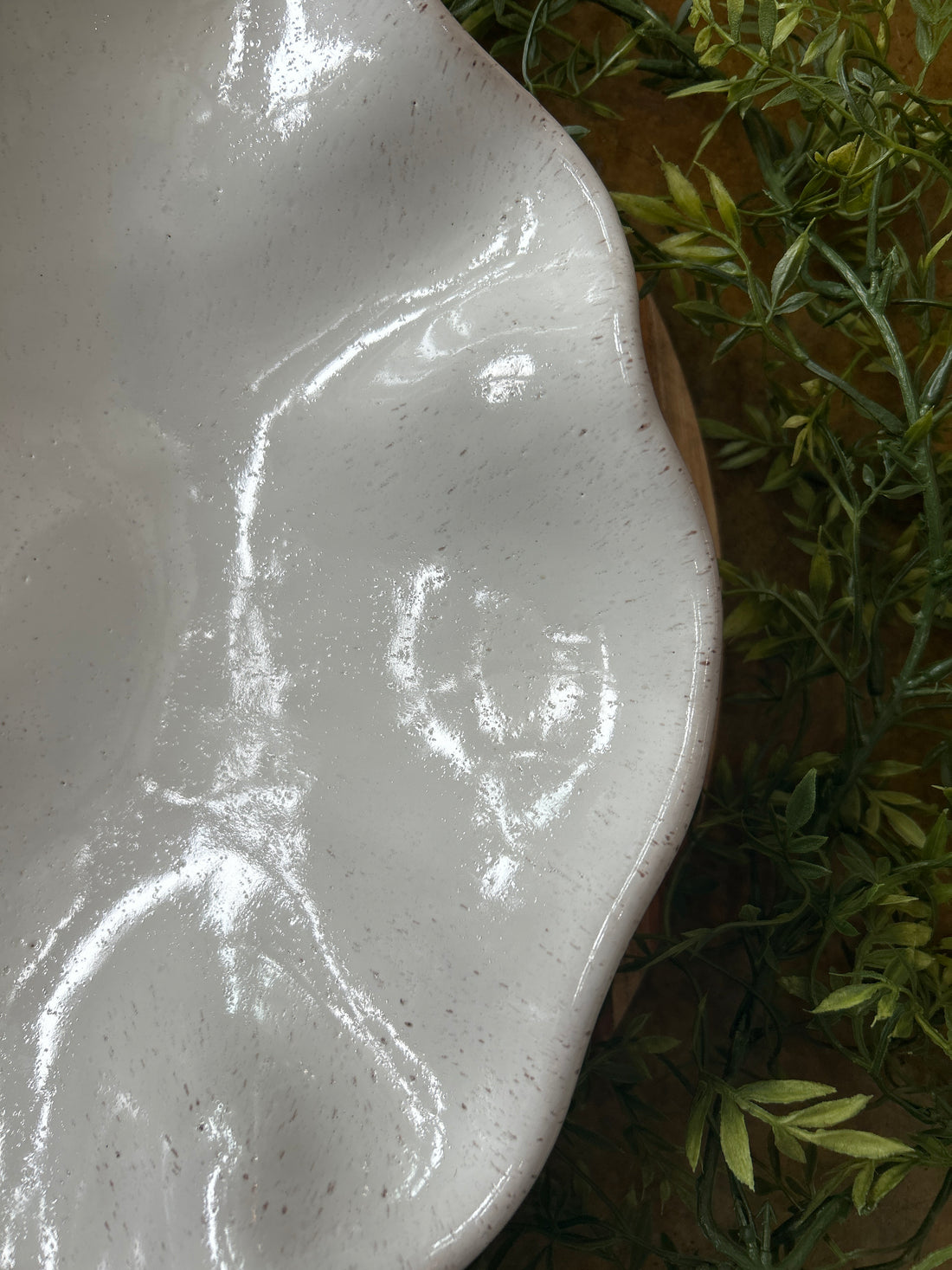 Freeform Bowl-Eyelet White