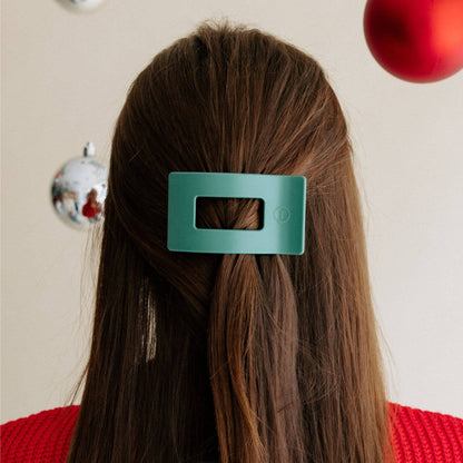 TELETIES - Flat Rectangle Hair Clip | Small | Fir Real