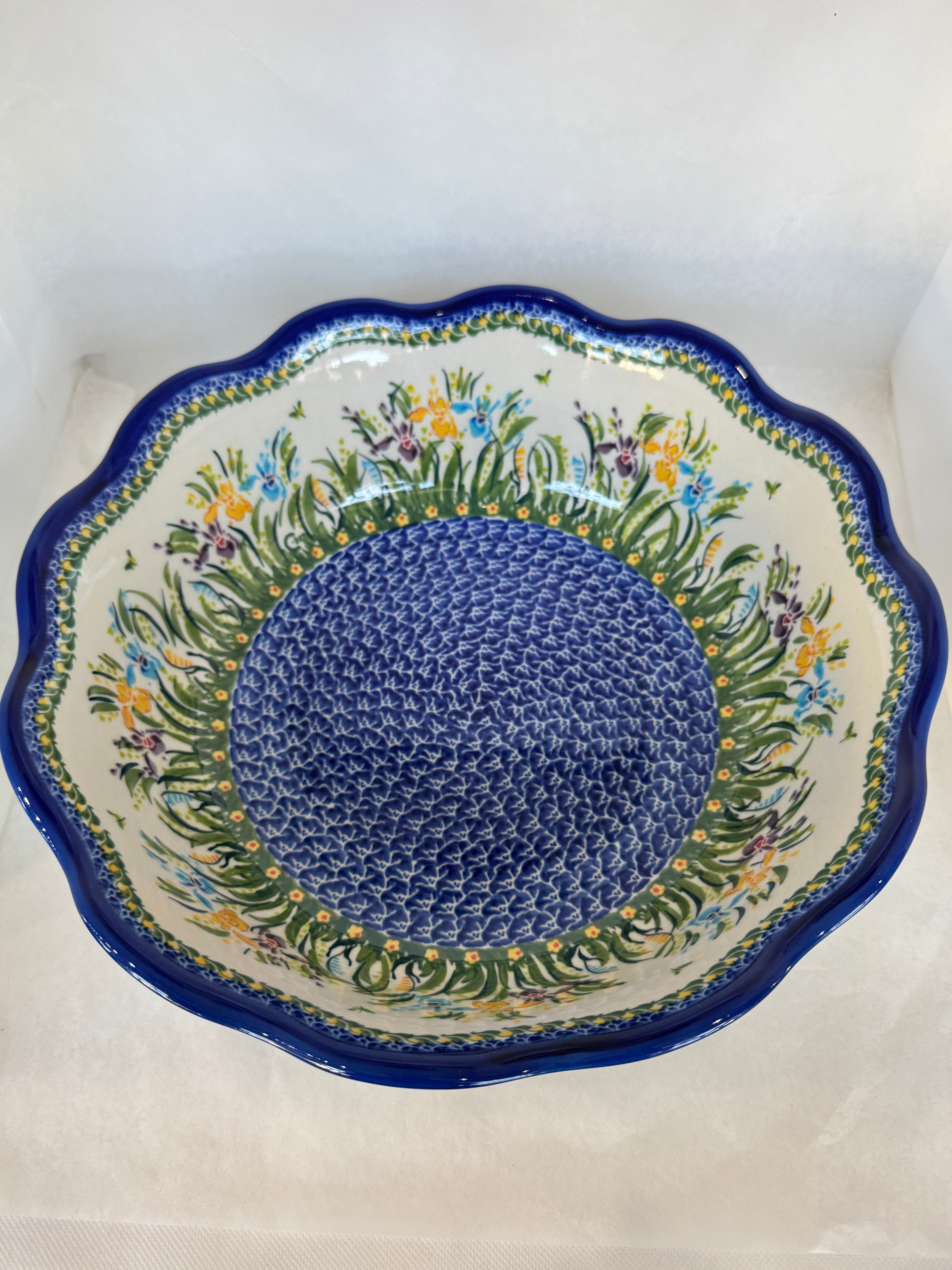 KALICH Electric Iris Scalloped Edge Bowl