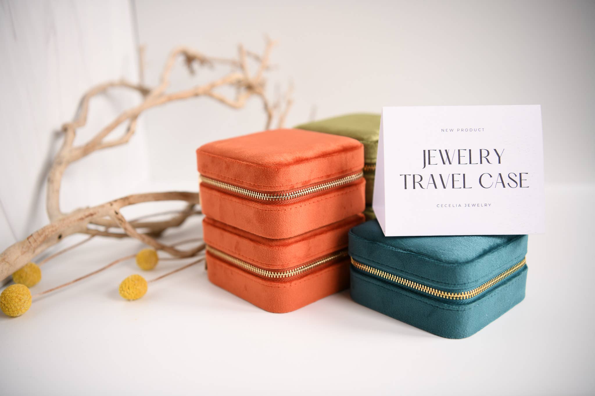 Square Jewelry Travel Cases