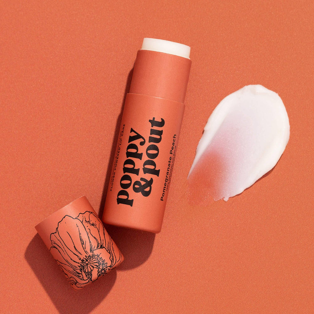 Poppy &amp; Pout - Lip Balm, Pomegranate Peach
