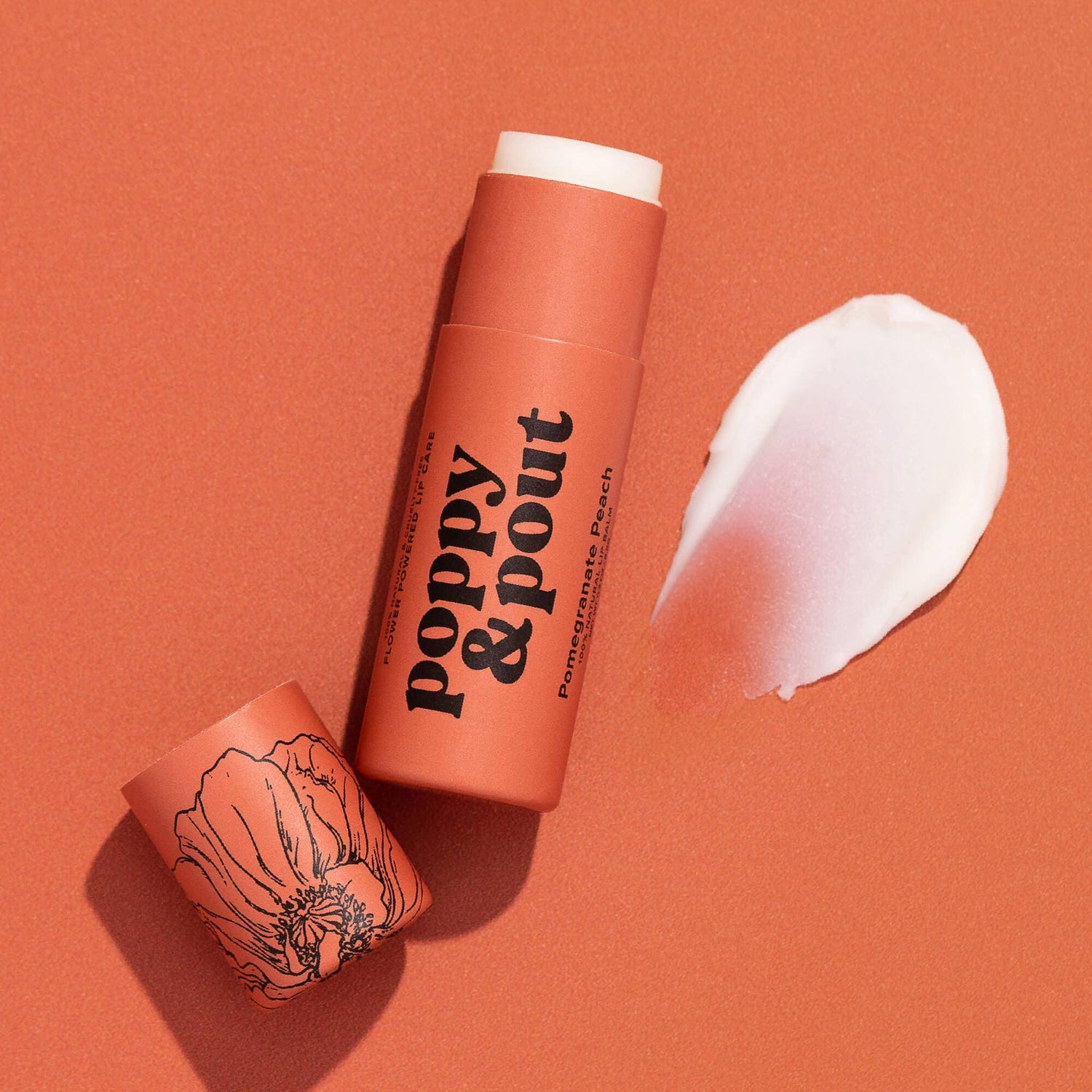 Poppy &amp; Pout - Lip Balm, Pomegranate Peach