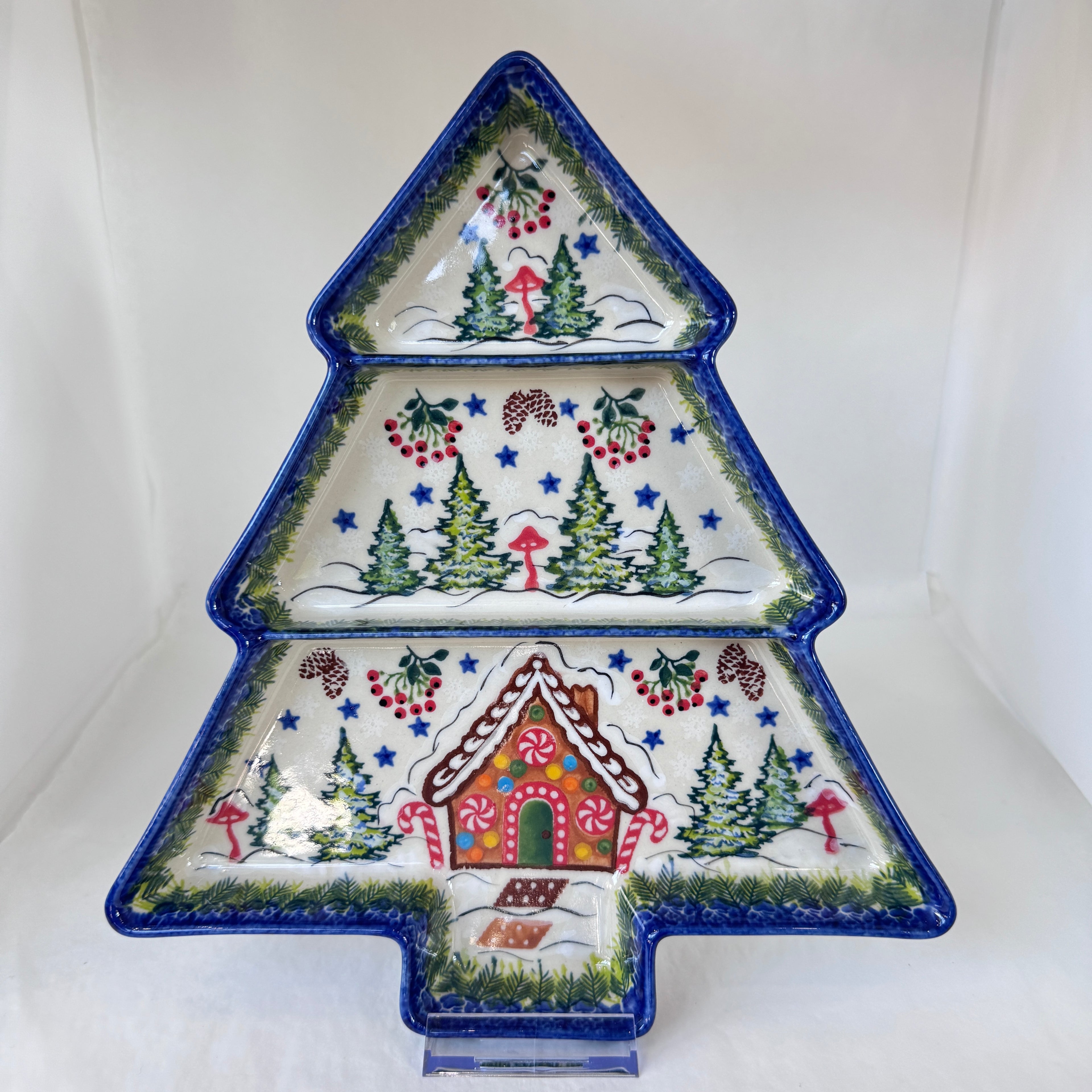 KALICH Gingerbread House Tree Platter