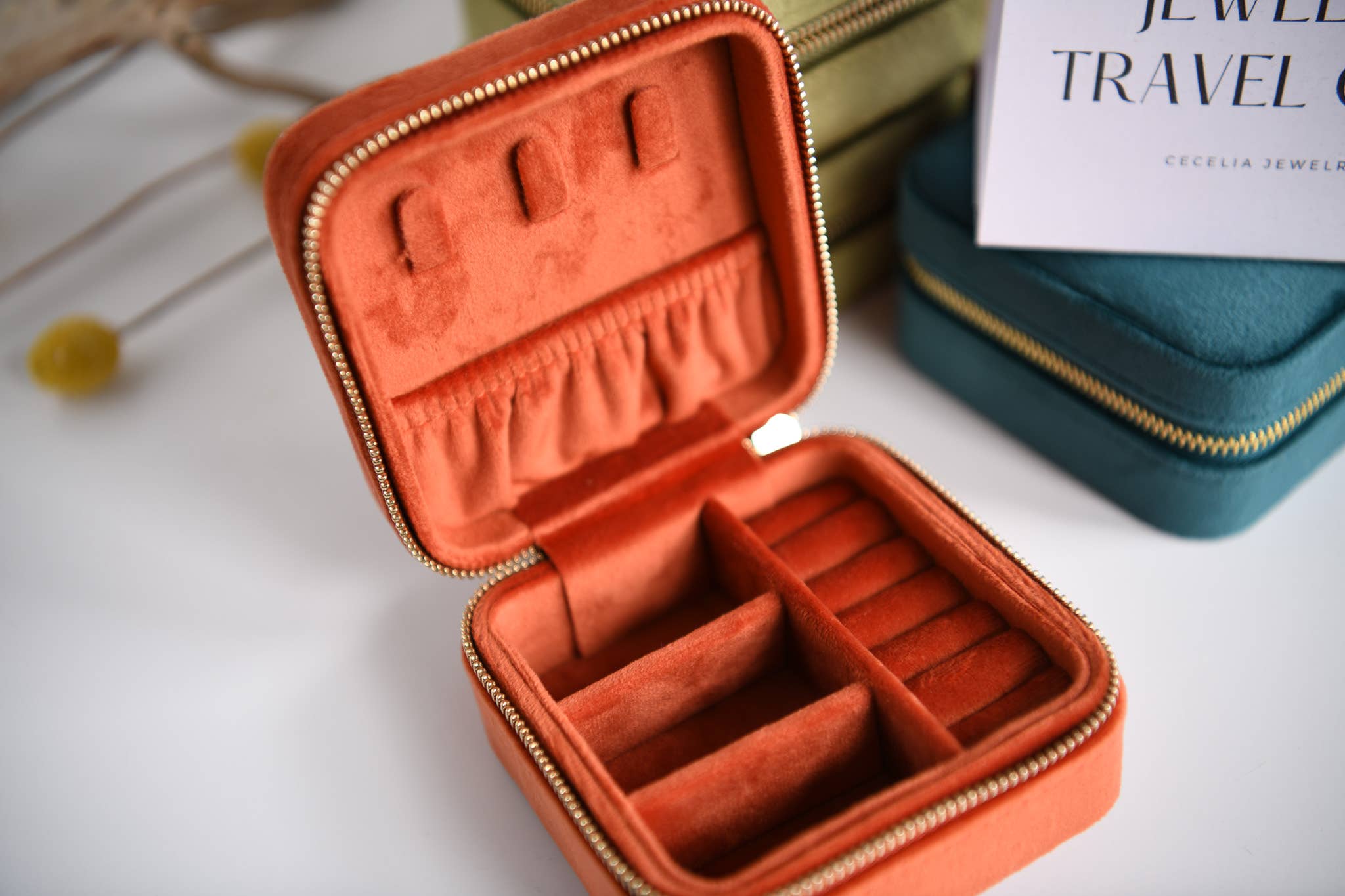 Square Jewelry Travel Cases
