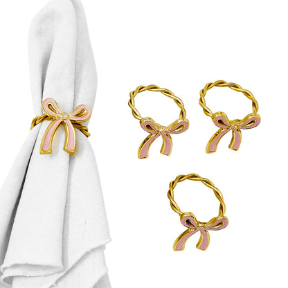 Bow Napkin Ring Set