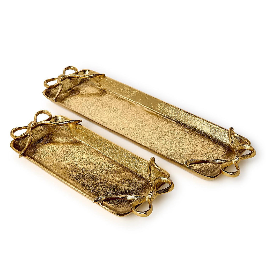 Gold Bow Handled Trays