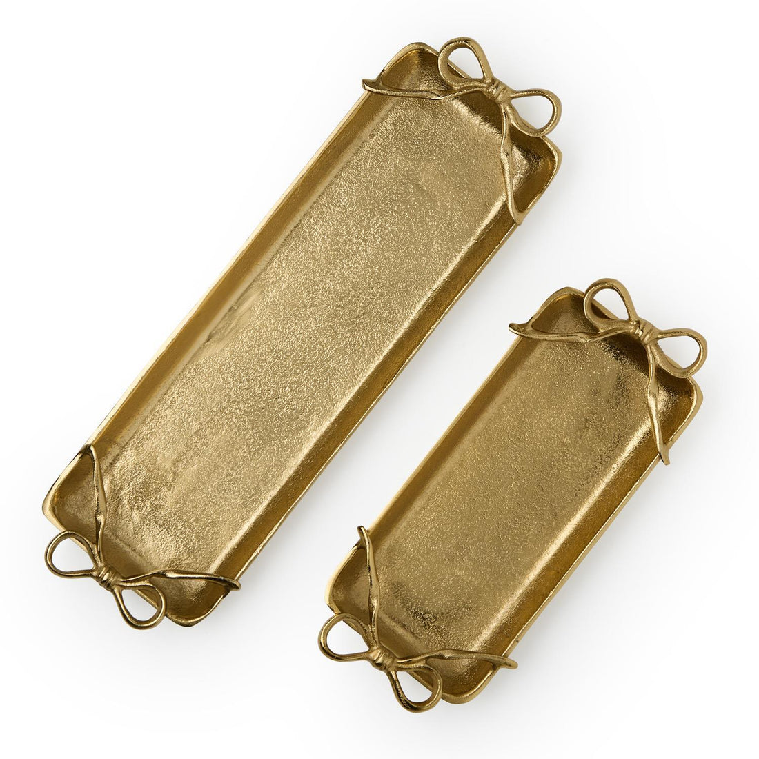 Gold Bow Handled Trays