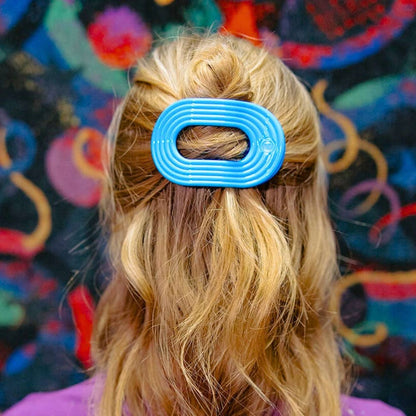 TELETIES - Flat Round Hair Clip | Medium | Miami Vice