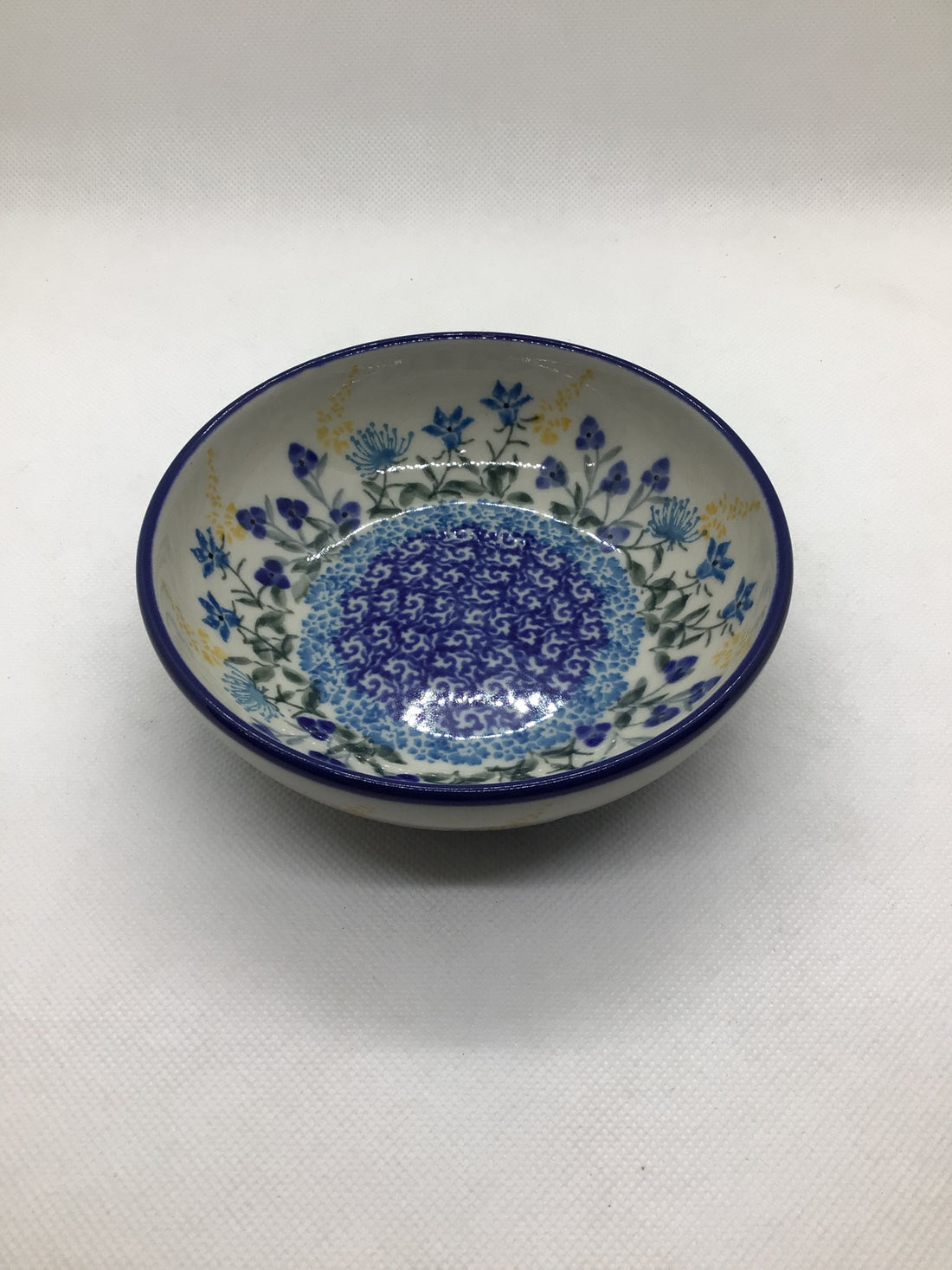 Purple Pansy Shallow Bowl 5&quot;