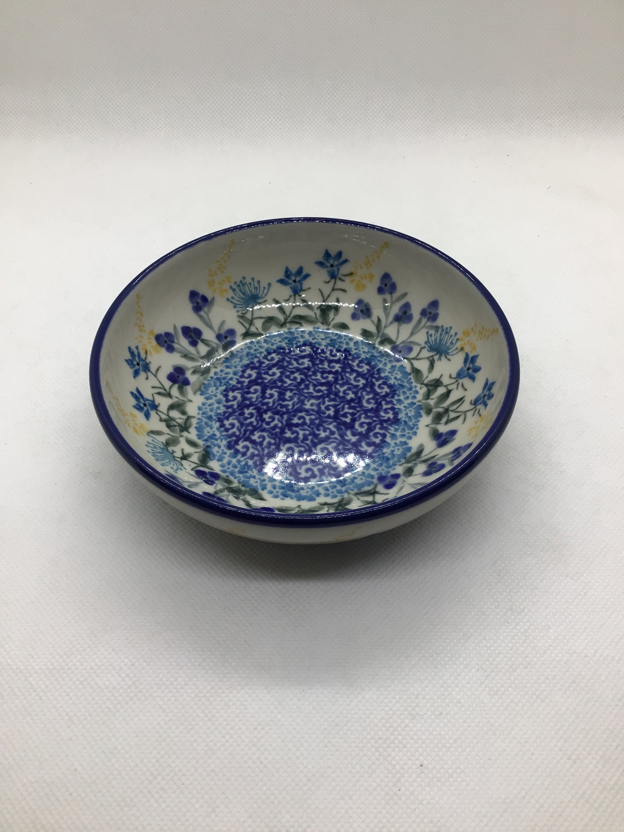 Purple Pansy Shallow Bowl 5&quot;