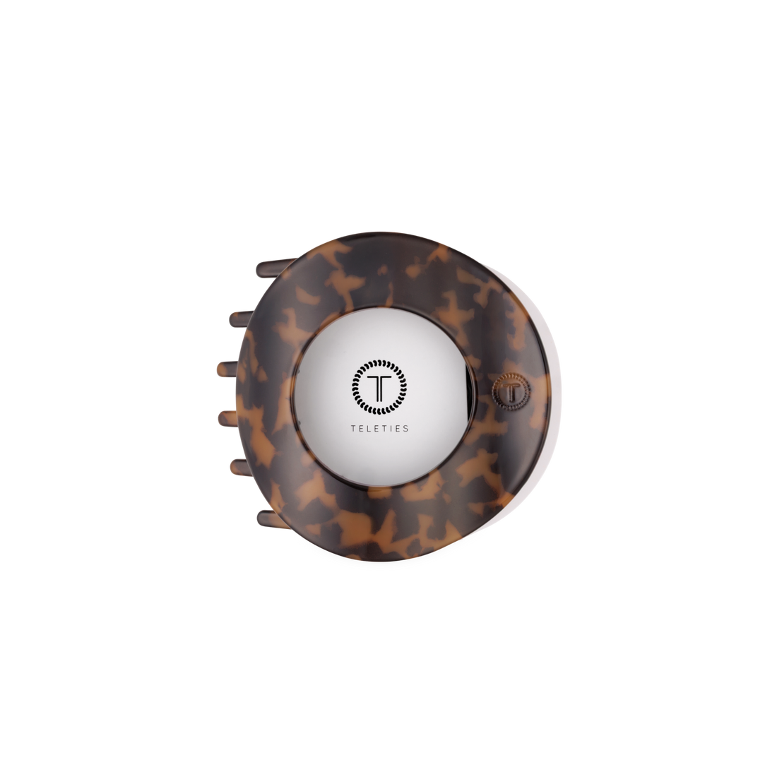 TELETIES - Tortoise | Medium | Flat Circle Hair Clip