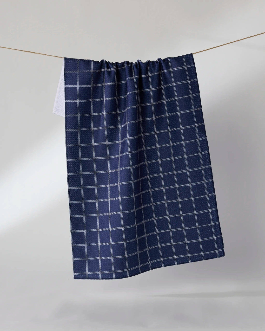 Geometry - Harbor Plaid Tea Towel