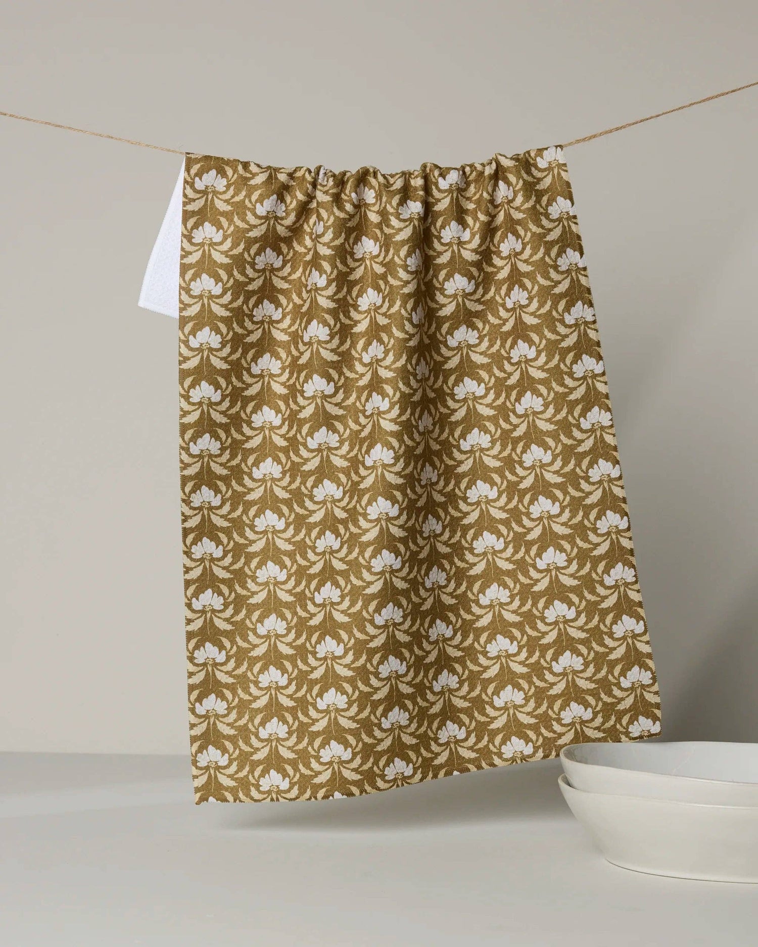 Geometry - Gilded Bloom Tea Towel