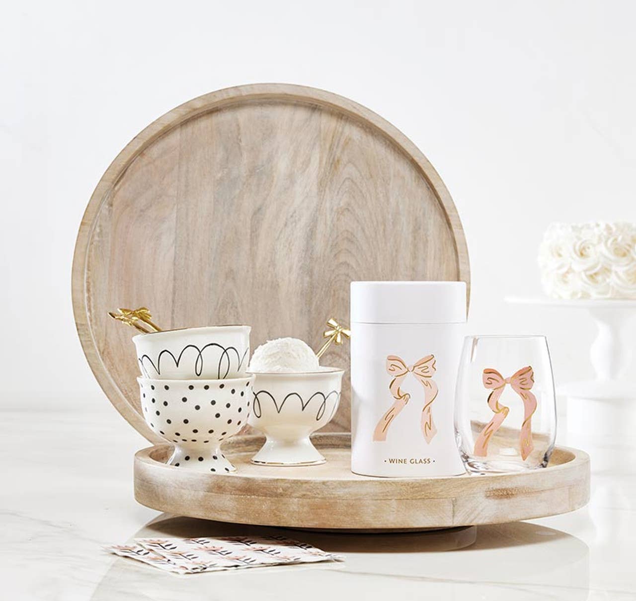 Santa Barbara Design Studio by Creative Brands - Stemless Wine Glass - Pink Bow